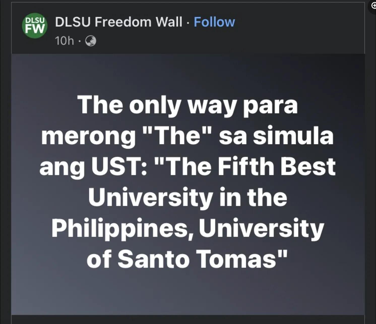 (Screengrab from UST Freedom Wall/Facebook)