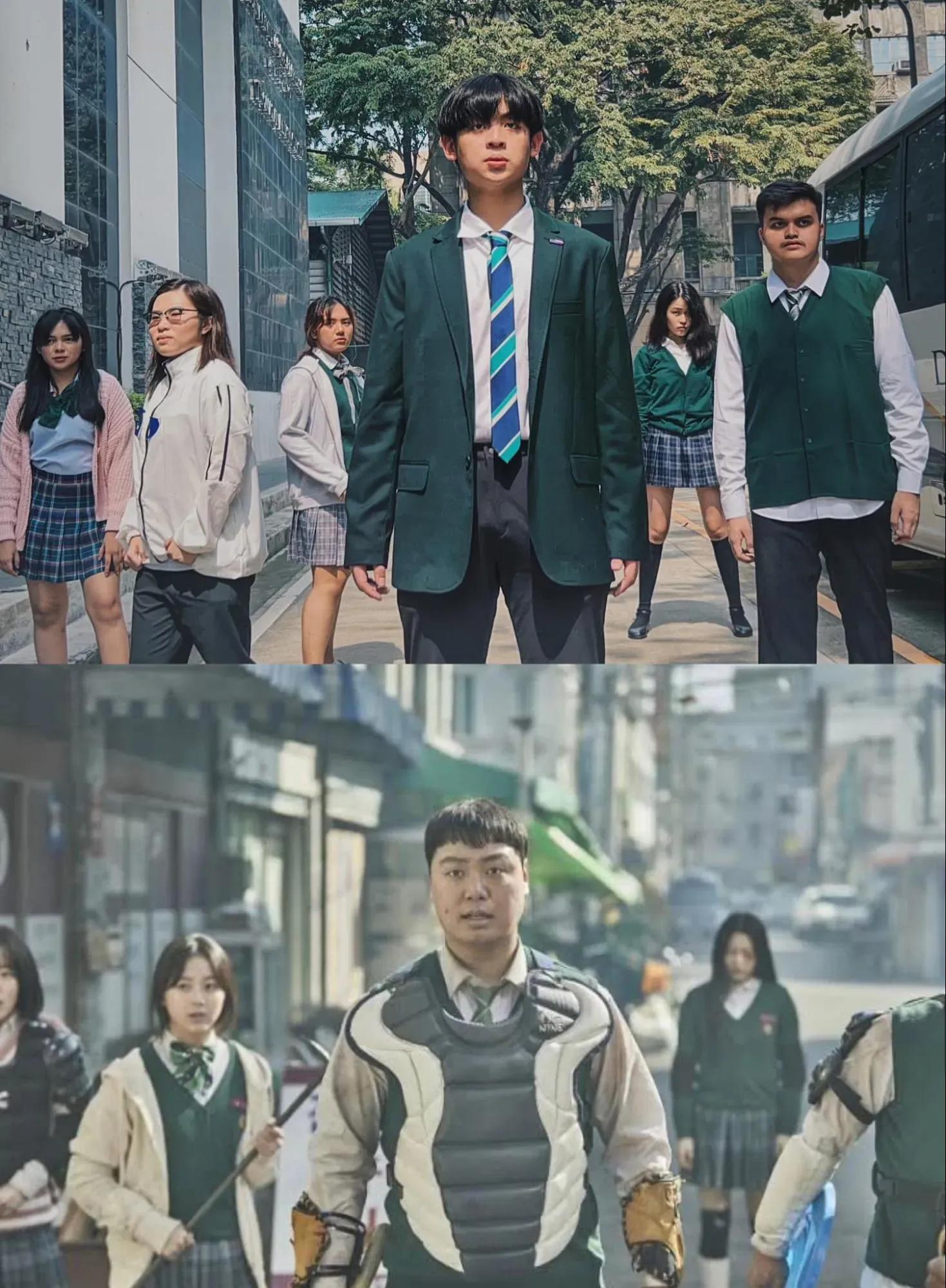 From left to right: Patricia Gallares cosplayed as Lee Nayeon, Huili Chua as Park Mi-jin, Sophia Gomez as Nam On-jo, Angelo Luigi Tan as Lee Suhyeok, Erica Cotoco as Choi Nam-ra, and Jason Abraham as Lee Cheongsan. (Photo from Huili Chua)